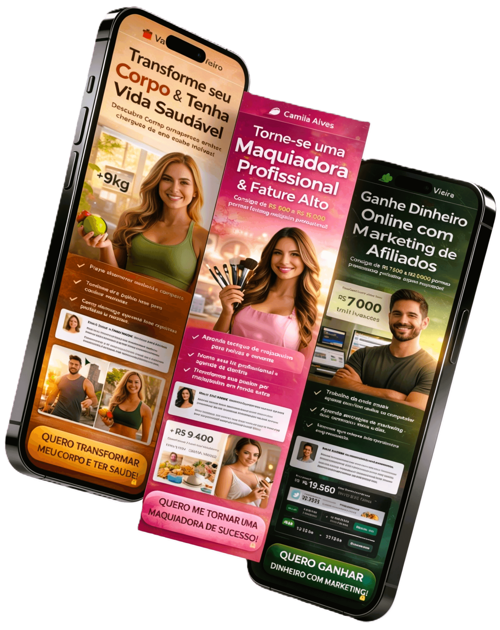 Mockup de Link na Bio MonetizaClick